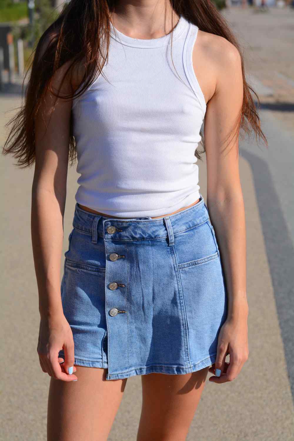 Picture of 89's high waist loose skort jeans