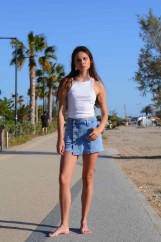 Picture of 89's high waist loose skort jeans