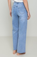 Εικόνα της Τζιν wide leg με κόψιμο κάτω
