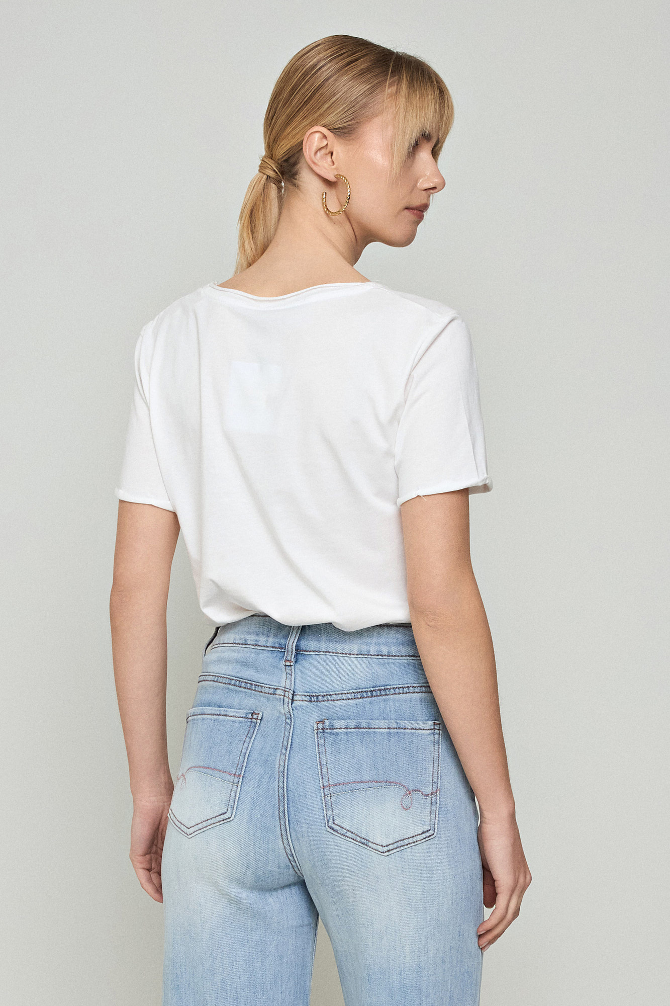 Εικόνα της Τζιν wide leg ανοιχτό χρώμα