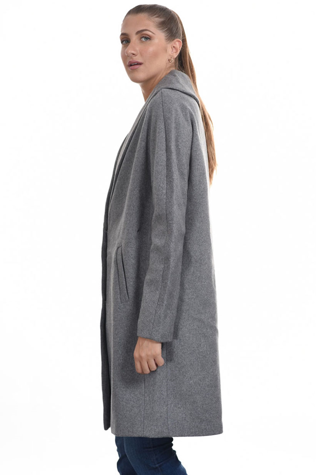 Εικόνα της b'Μάλλινο Παλτό με Γιακά Σαλονέ