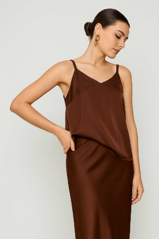Picture of Satin blouse with thin straps