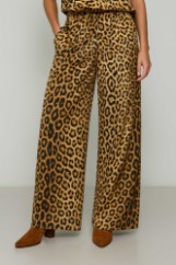 Picture of High-waisted, wide-leg printed satin pants