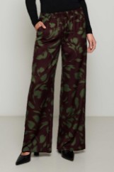 Picture of High-waisted, wide-leg printed satin pants