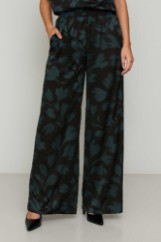 Picture of High-waisted, wide-leg printed satin pants
