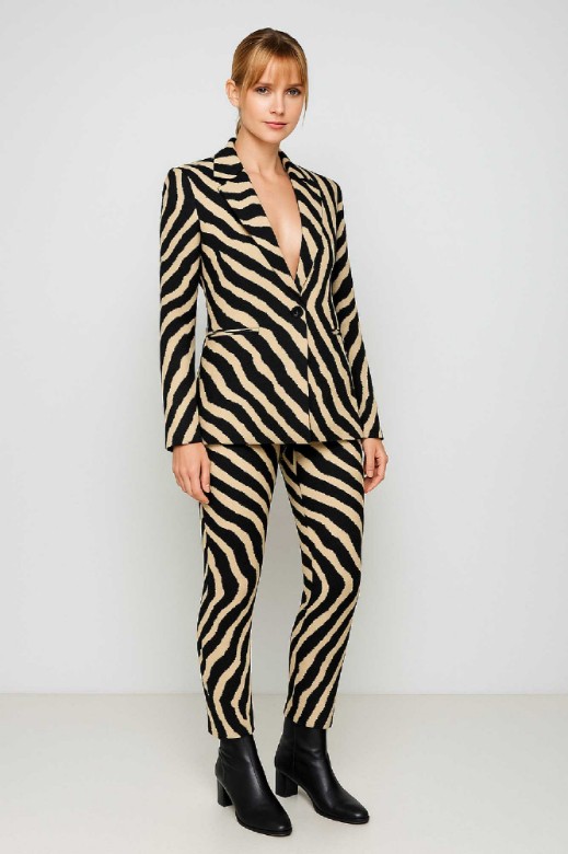Picture of Slim zebra print Stretch jacket