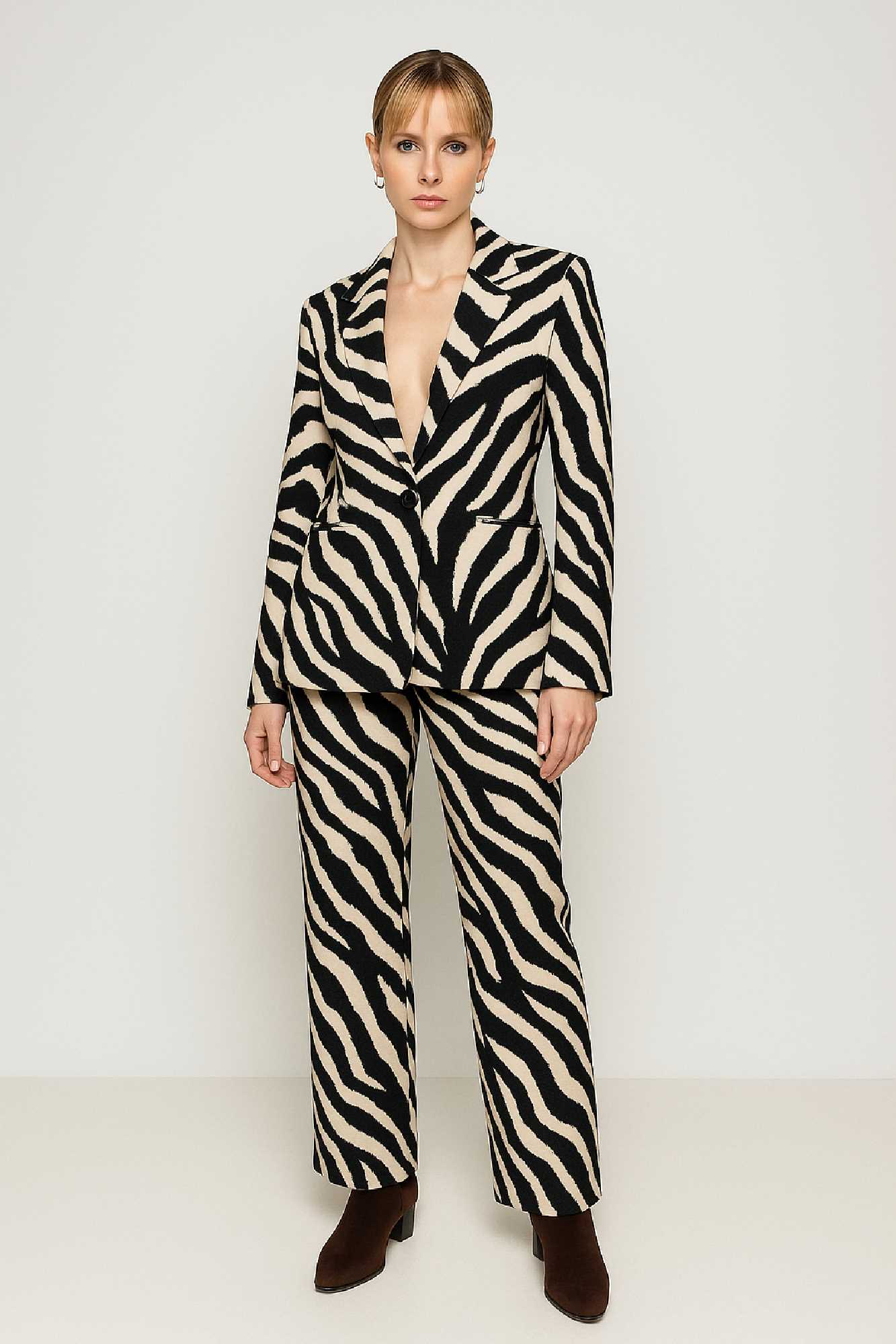 Picture of Slim zebra print Stretch jacket