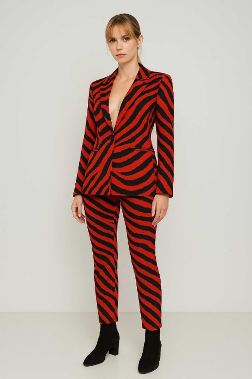Picture of Slim zebra print Stretch jacket