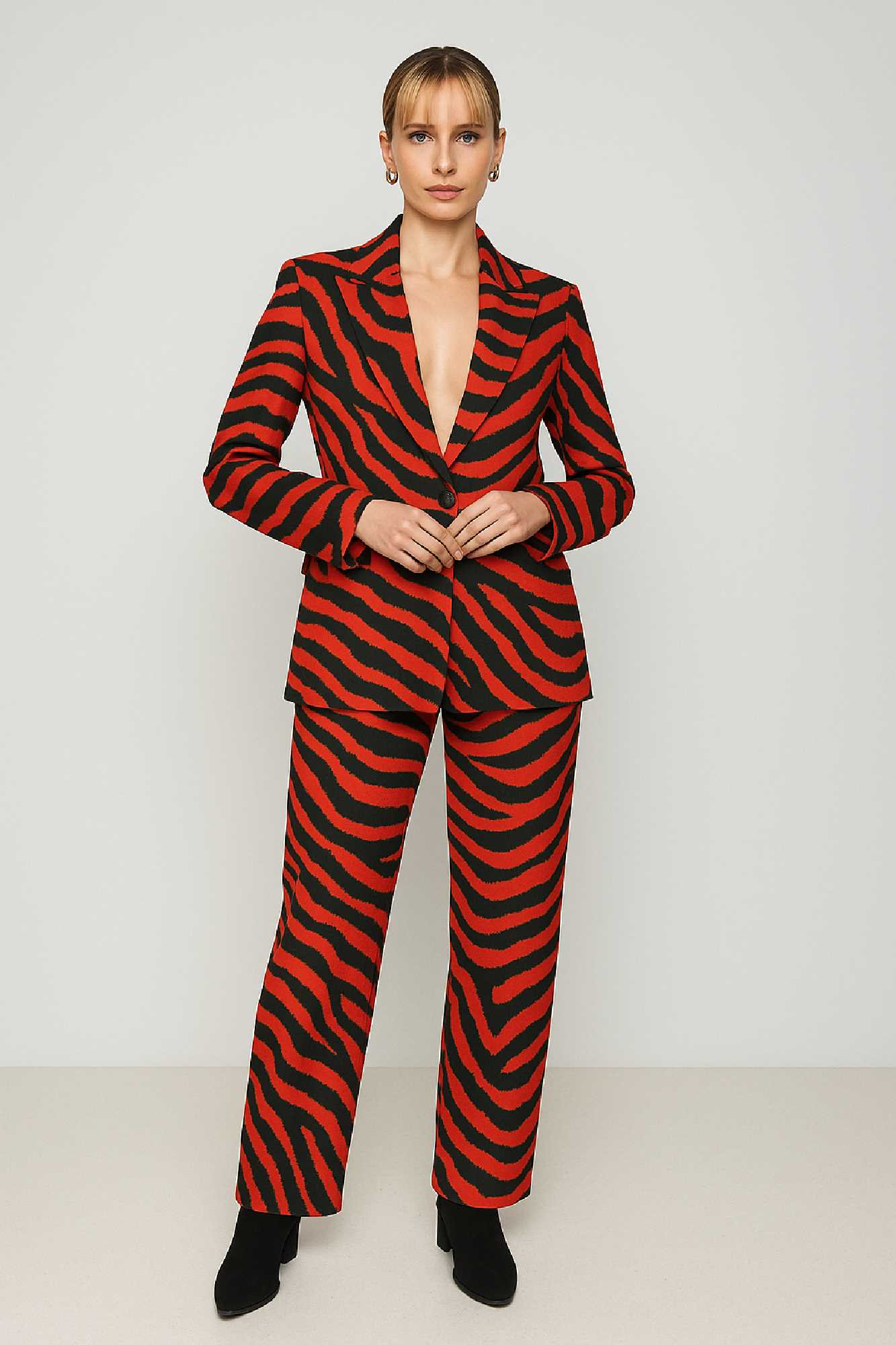 Picture of Slim zebra print Stretch jacket