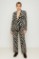 Picture of Zebra print elastic office trousers