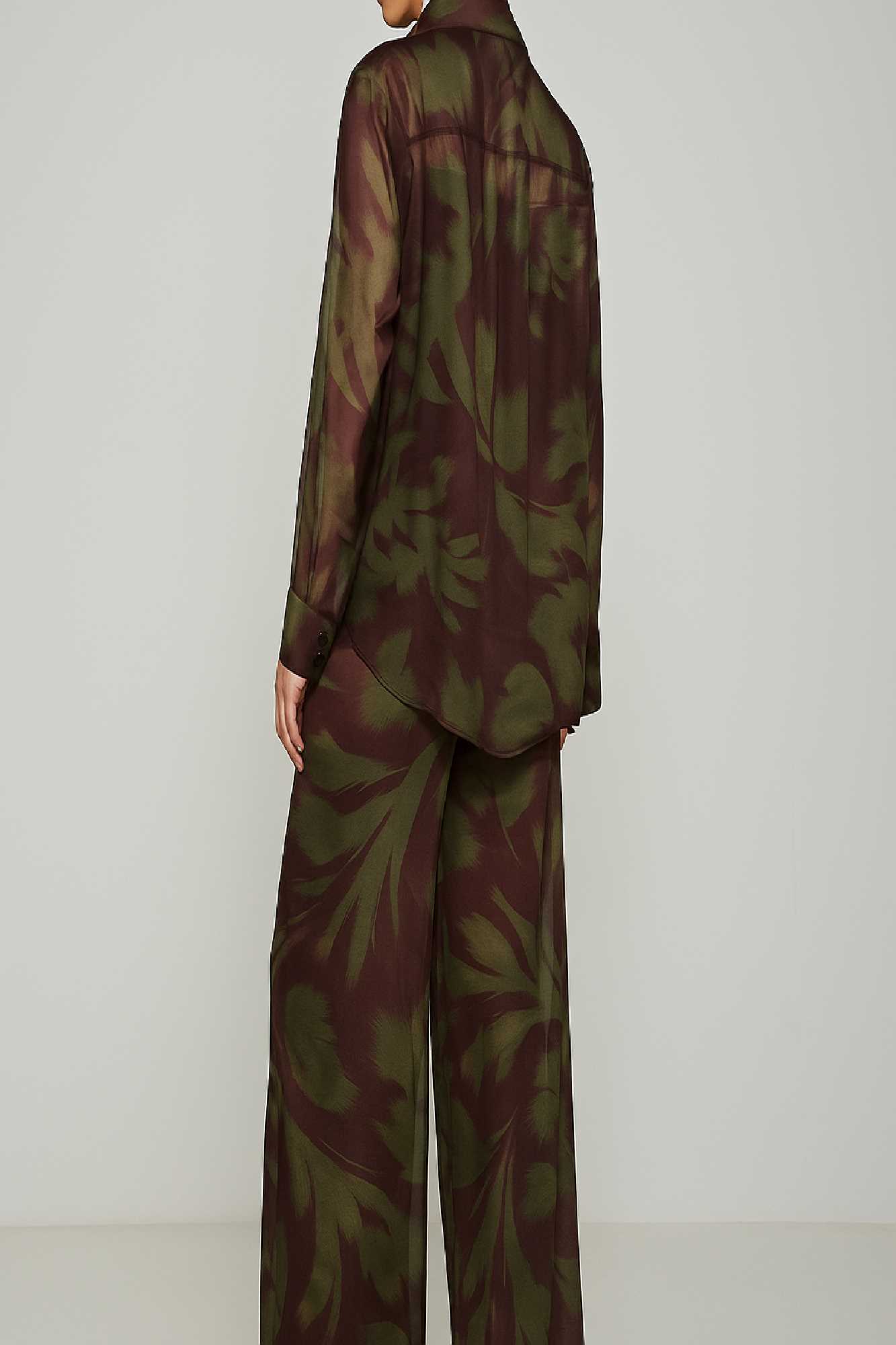 Picture of Silky touch loose shirt with semi-transparency