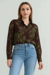 Picture of Silky touch loose shirt with semi-transparency