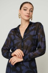 Picture of Silky touch loose shirt with semi-transparency