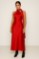 Picture of Premium satin maxi dress with tie at the neck