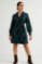 Picture of Printed satin mini wrap dress with ties