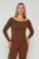 Picture of Essentians off-shoulder knitted top