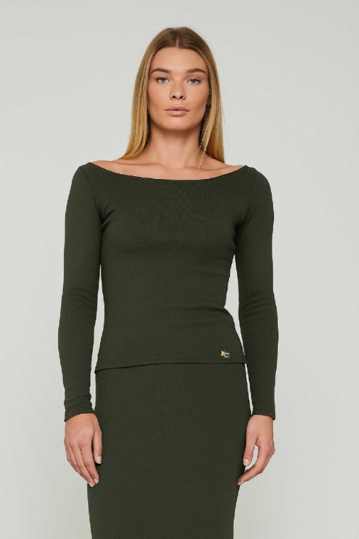 Εικόνα της Μπλουζάκι πλεκτό Essentians off-shoulder