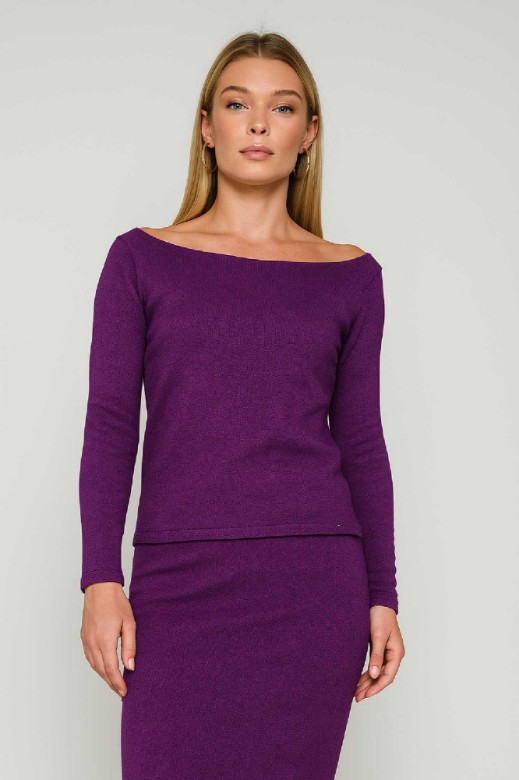 Picture of Essentians off-shoulder knitted top