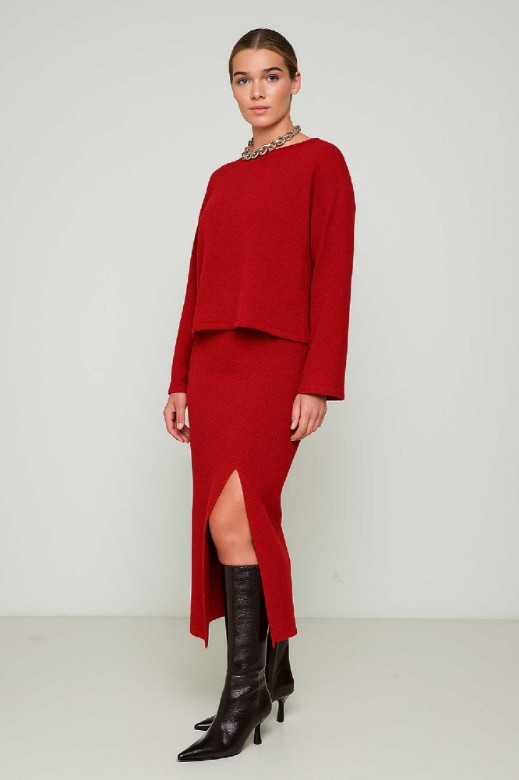 Picture of Essentians long-sleeved knitted blouse