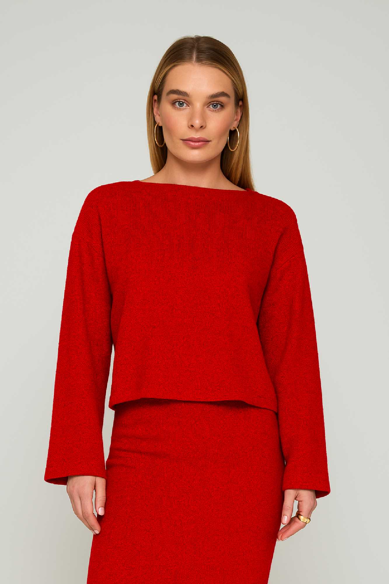 Picture of Essentians long-sleeved knitted blouse