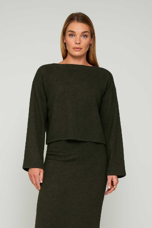 Picture of Essentians long-sleeved knitted blouse