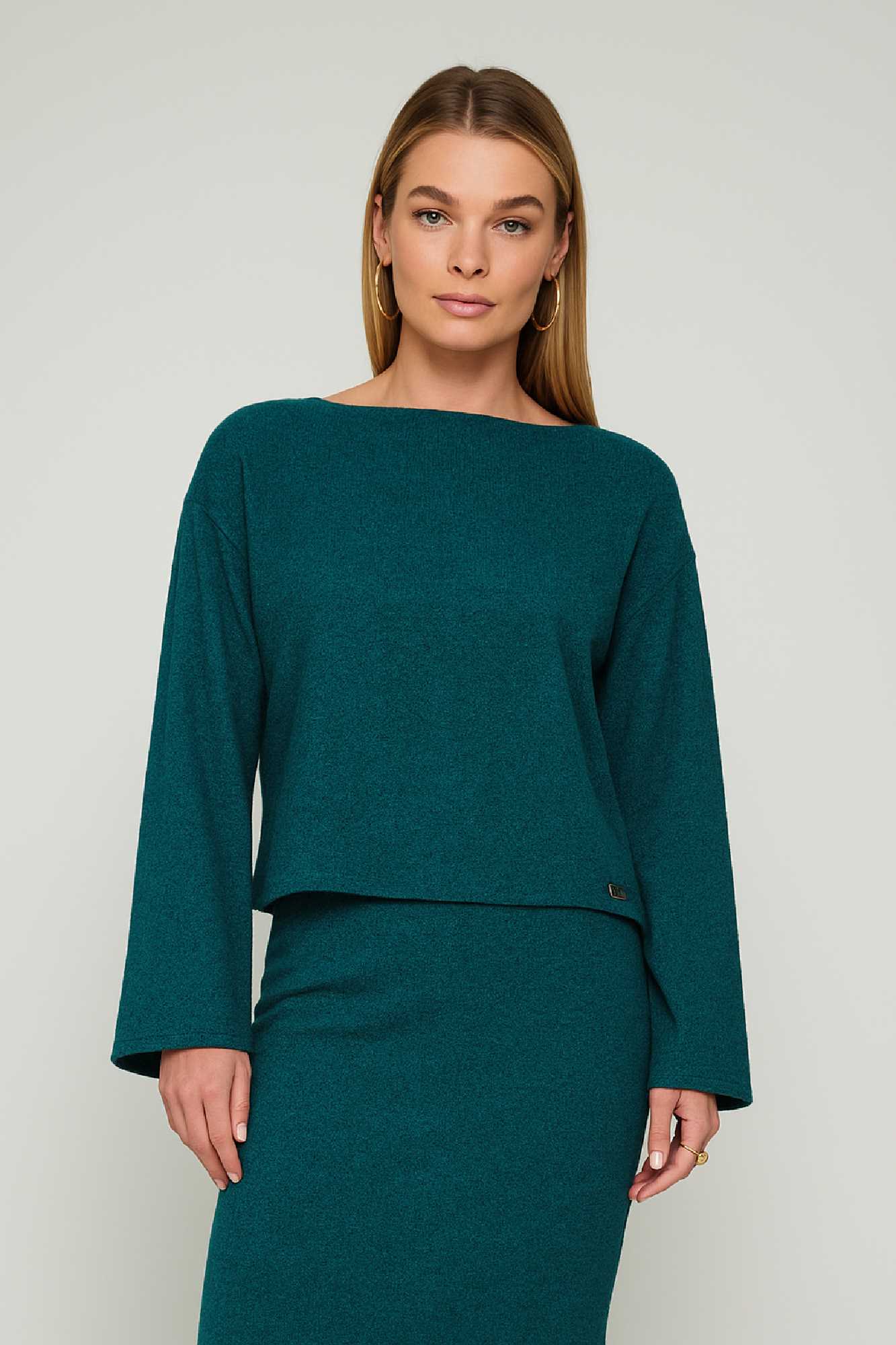 Picture of Essentians long-sleeved knitted blouse
