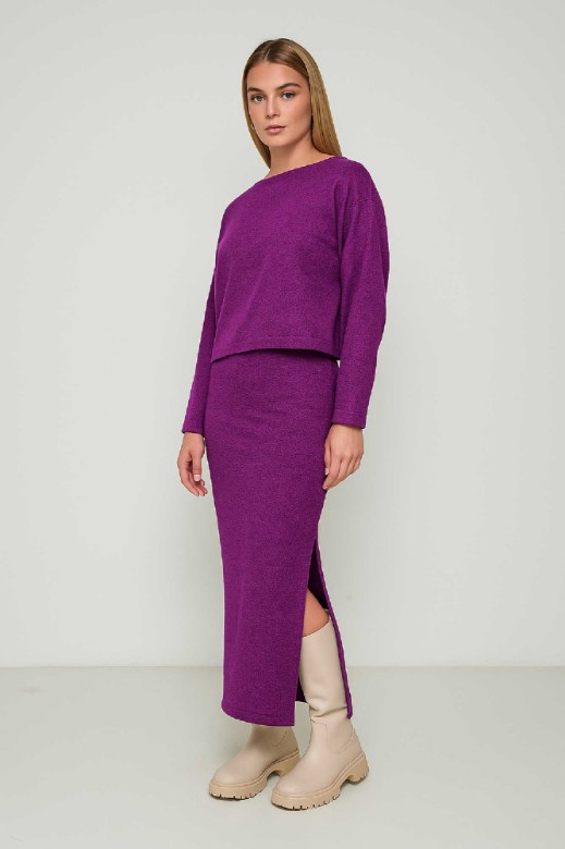 Picture of Essentians long-sleeved knitted blouse