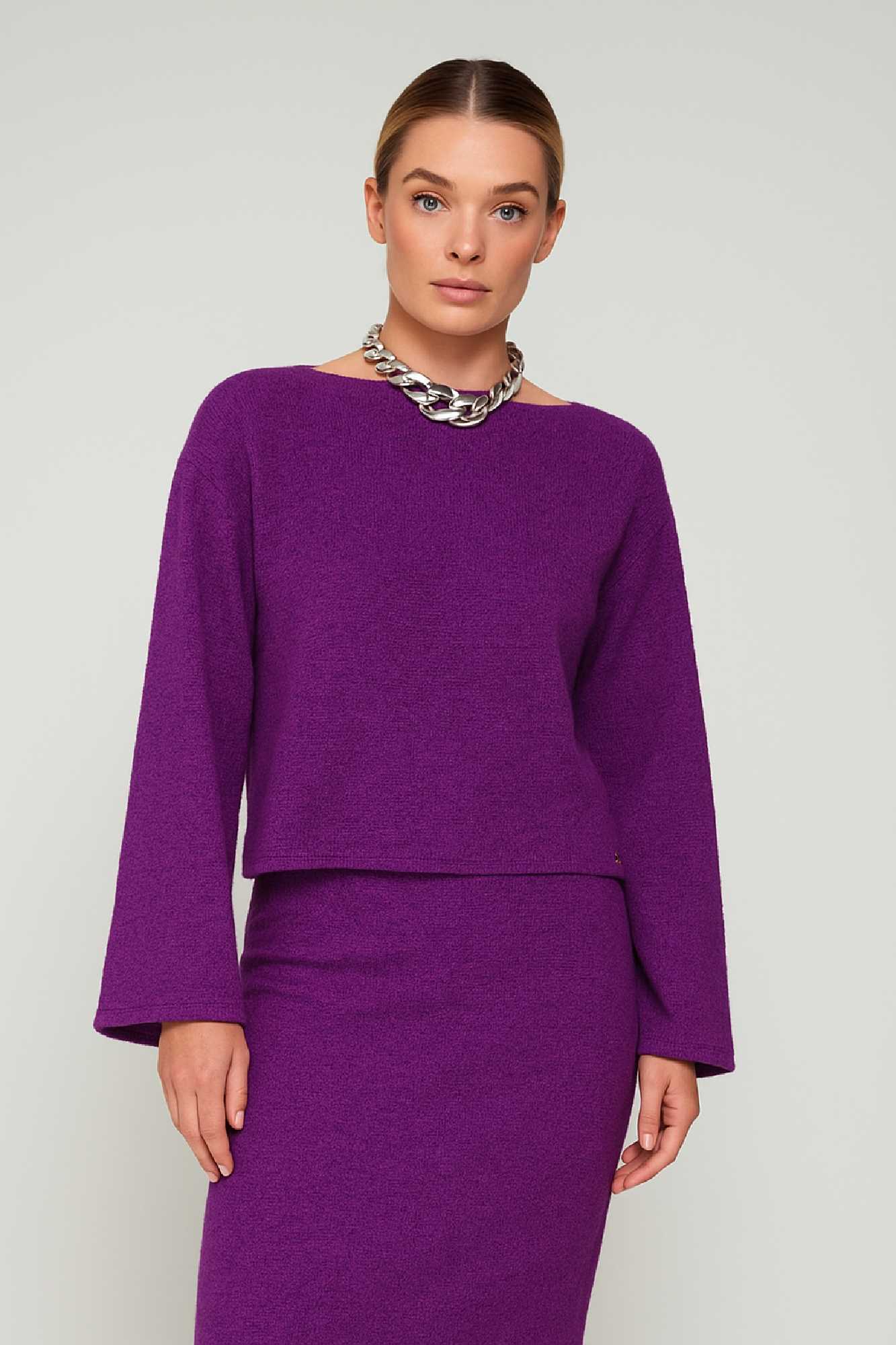 Picture of Essentians long-sleeved knitted blouse