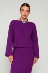 Picture of Essentians long-sleeved knitted blouse