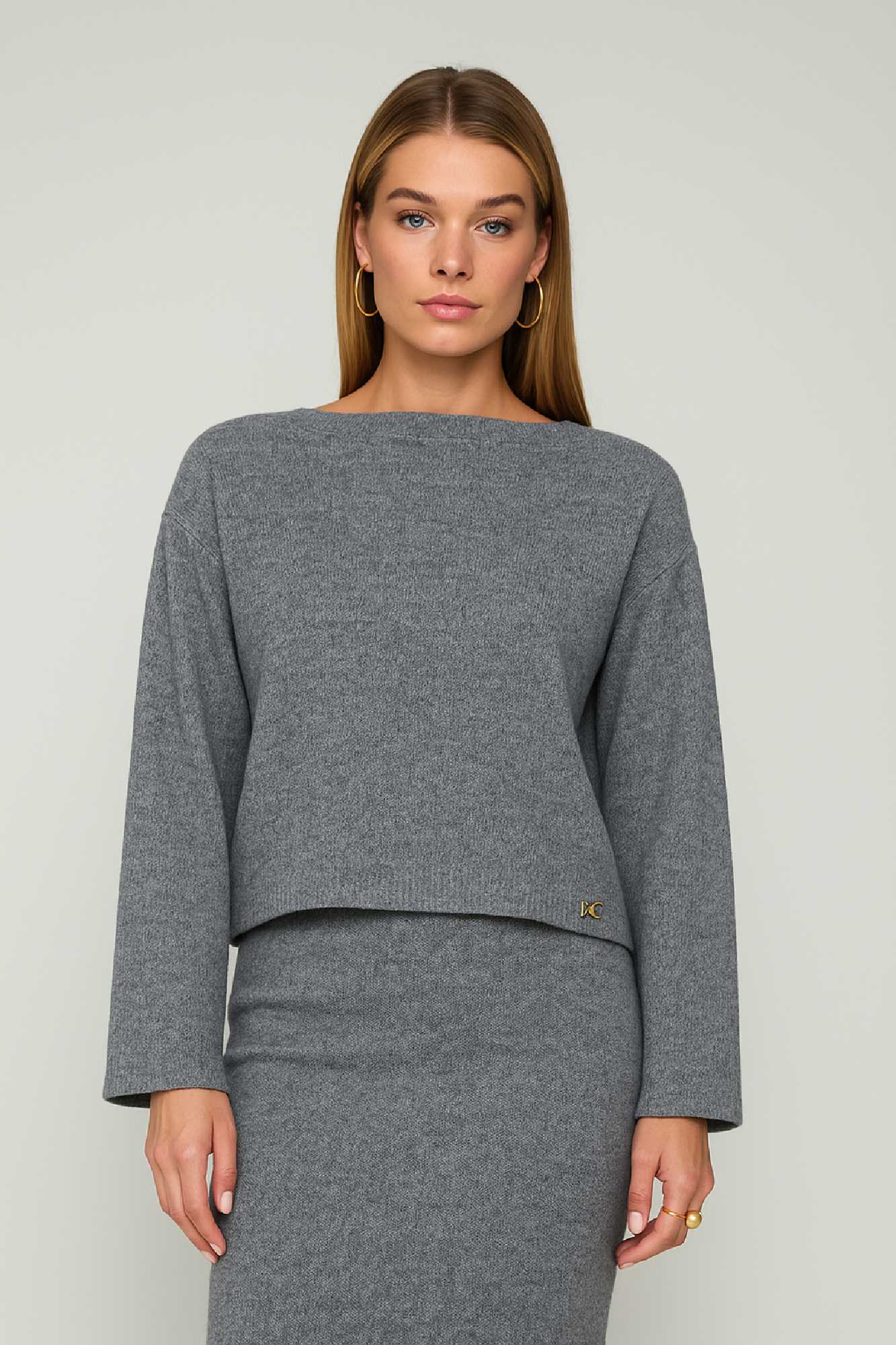 Picture of Essentians long-sleeved knitted blouse
