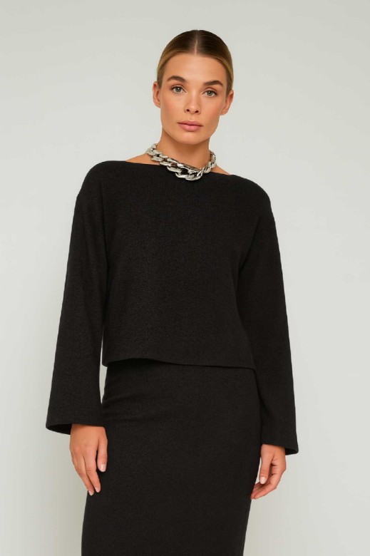 Picture of Essentians long-sleeved knitted blouse