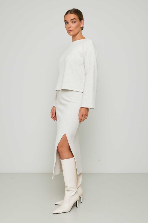 Picture of Essentians knitted skirt with slit