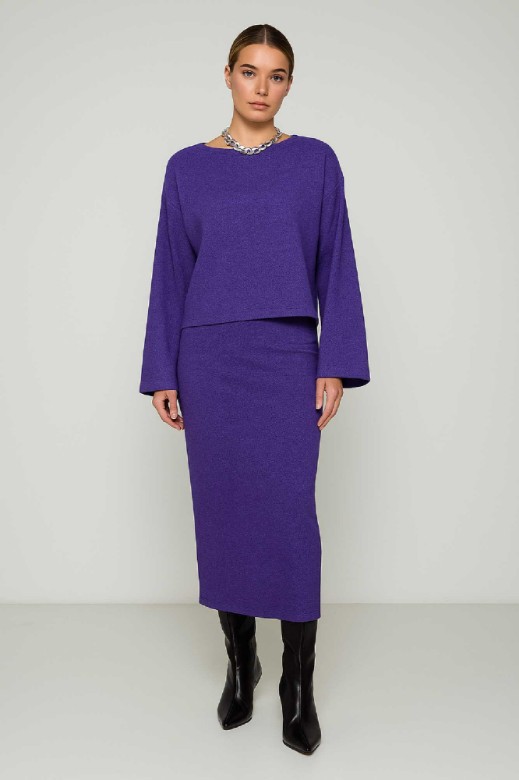 Picture of Essentians knitted skirt with slit