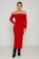 Picture of Essentians Off-Shoulder Knitted Dress