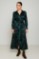 Picture of Printed satin maxi dress with belt