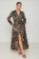 Picture of Printed satin maxi dress with belt