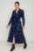 Picture of Printed satin maxi dress with belt