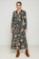 Picture of Printed satin maxi dress with belt