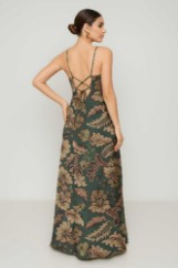 Picture of Maxi dress with slit and thin straps