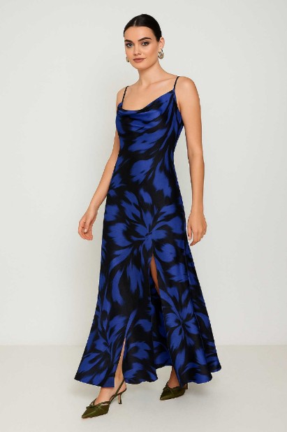 Picture of Maxi dress with slit and thin straps