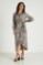 Picture of Satin Printed Wrap Dress with Waist Tie