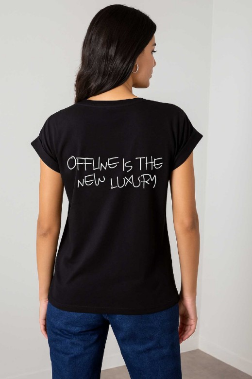 Εικόνα της T-shirt βαμβακερό "OFFLINE"