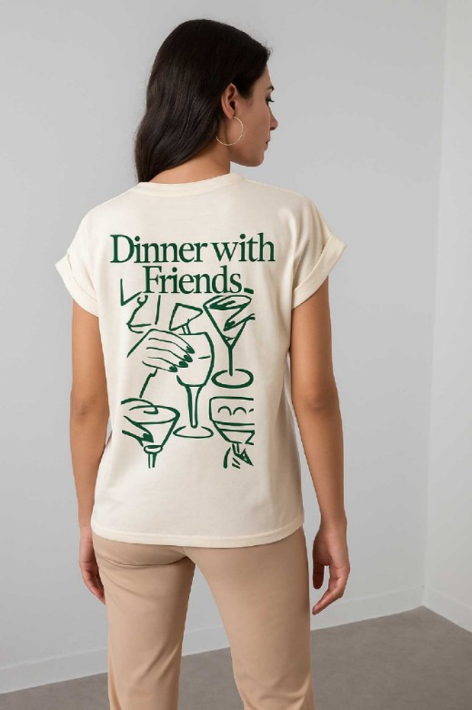 Picture of "DINNER" cotton T-shirt