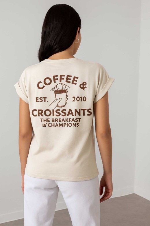 Picture of "COFFEE & CROISSANTS" cotton T-shirt