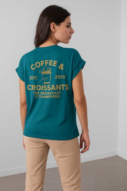 Picture of "COFFEE & CROISSANTS" cotton T-shirt