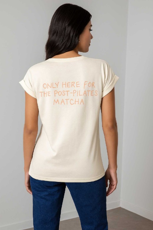 Picture of "PILATES MATCHA" cotton T-shirt