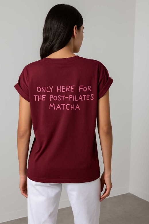 Picture of "PILATES MATCHA" cotton T-shirt