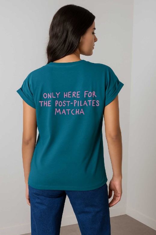 Picture of "PILATES MATCHA" cotton T-shirt