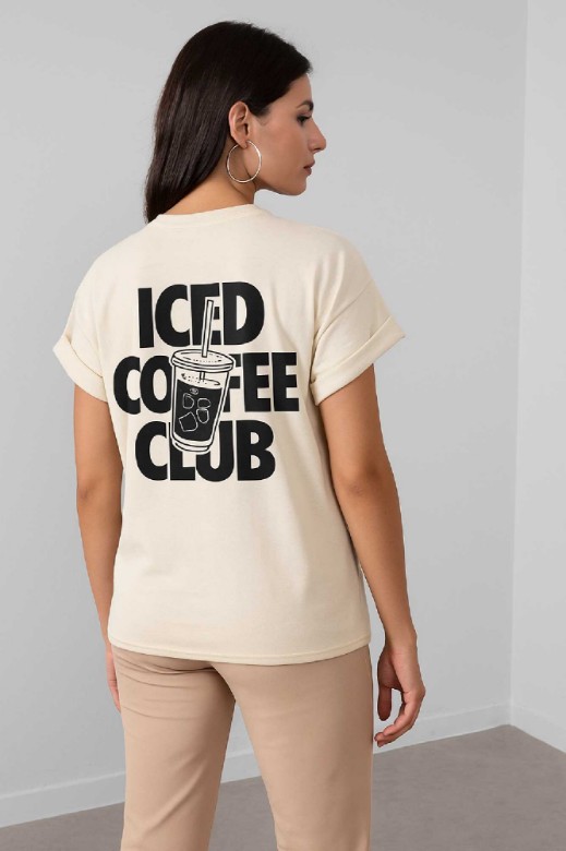 Picture of "ICED COFFEE" cotton T-shirt