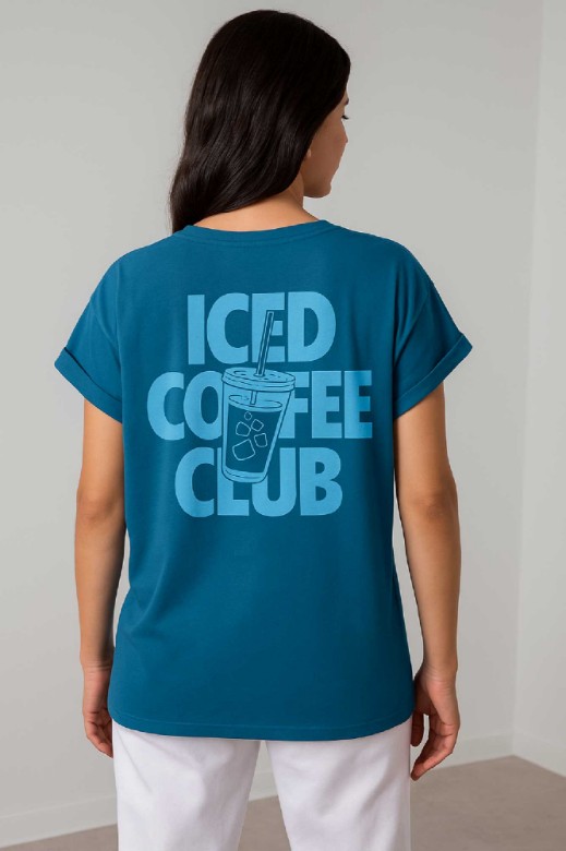 Picture of "ICED COFFEE" cotton T-shirt